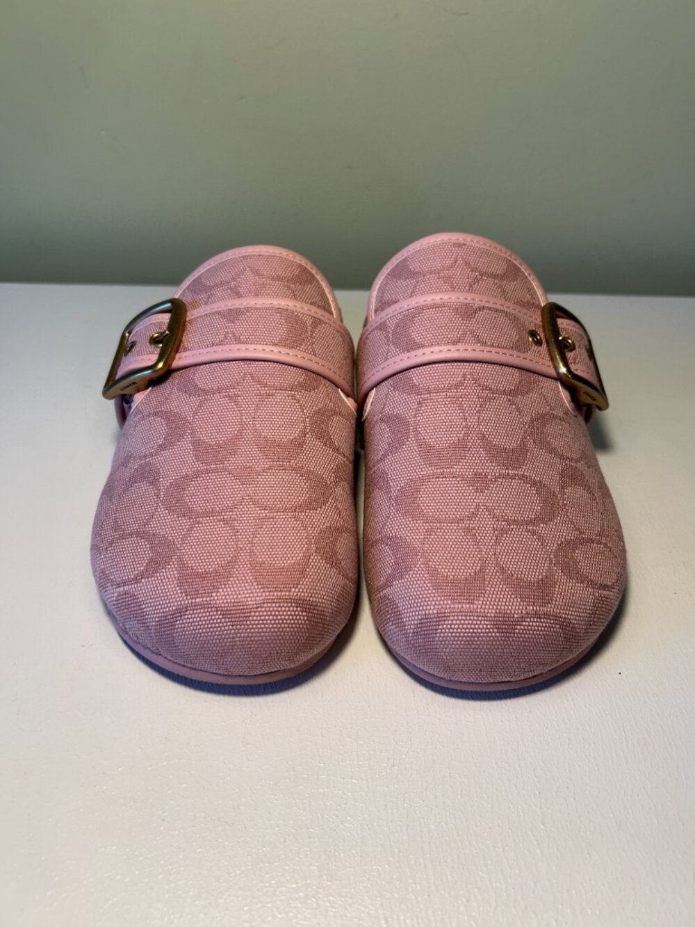 Coach Women's Archival Buckle Clog In Signature Jacquard Canvas - Picture 3 of 15